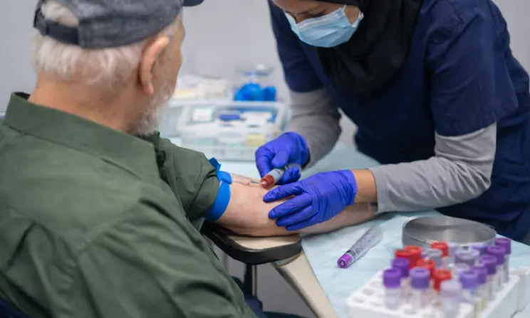 Blood sample for testing At ACHN