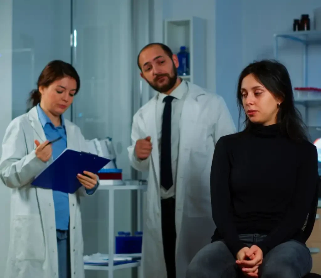 Healthcare Dr and patient during treatment